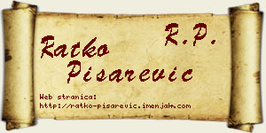 Ratko Pisarević vizit kartica